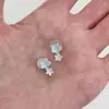 Brincos de Zircônia Estrela Azul Sal Marinho, Frescos e Fofos, Brincos de Design de Nicho com Estilo Cool e Único, Presilhas de Orelha Sem Furo