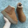 Nuevas Botas de Nieve Gruesas para Mujer Otoño/Invierno 2025 con Forro de Felpa, Botines de Algodón Slip-On de Punta Redonda para Amazon