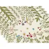 Manteles Individuales de Lino Floral de Venta Caliente Transfronteriza para Primavera y Verano, Esterillas Impresas Aislantes del Calor, Posavasos Rectangulares para Mesa de Comedor, Manteles Individuales para Platos al por Mayor