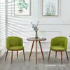 Juego de mesa y sillas de comedor de imitación de madera maciza nórdica, mesa redonda creativa de ocio minimalista moderna para apartamentos pequeños, sillas para cafetería