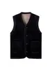 Chaleco cálido para hombre de imitación de piel de visón yingao invierno cremallera engrosado con felpa interior casual para mediana edad suéter transfronterizo venta al por mayor
