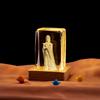 Cubo de cristal tallado con láser 3D de Mazu para interiores, Buda, sala de estar, pasillo, decoración, artesanías luminosas, adornos