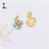 Retención de Color Alta Colgante de Oro Arena Vietnamita Accesorios para Pulsera Accesorios de Joyería con Esmalte Azul Quemado Goteo de Aceite Venta al por Mayor