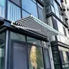 Toldo Retrátil Elétrico com Controle Remoto para Varanda de Villa Personalizado, Toldo Retrátil Dobrável e Abrigo de Chuva para Área de Jantar Externa