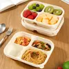 Caixa de Almoço Descartável Biodegradável de Amido de Milho, Caixa de Embalagem para Viagem, Caixa de Almoço Doméstica de Grau Alimentício, Micro-ondas