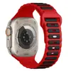 Para Apple Watch9/8/7Ultra s10 pulseira de silicone iwatch de duas cores e três contas