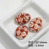 Cuentas Redondas Planas de Cerámica Pintadas a Mano para Aceituna, Cuentas Sueltas con Agujeros, Materiales Hechos a Mano para DIY, Accesorios para Pulseras, Collares, Aretes, Joyería