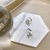 Aretes de Clip en Forma de Corazón para Mujer, Aretes Sencillos con un Toque de Nicho y Alta Gama, Aretes de Clip de Corazón de Circonia con Diamante Triturado, Estilo Minimalista Estilo Ins