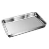 Forma Quadrada Retangular de Aço Inoxidável Extra Grande 100*65 Bandeja para Arroz Cozido no Vapor Bandeja para Churrasco Bandeja para Peixe Assado Bandeja para Uso Comercial em Banquetes