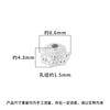 Plata de Ley S925 Separador en Forma de Flor Nuevo Estilo Chino Plata Lisa DIY Pulsera de Cuerda Trenzada Hecha a Mano Material Separador de Cuentas Accesorios