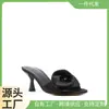 Nuevas Sandalias de Tacón Alto Estilo Europeo y Americano para Mujer de Verano, Material de Microfibra, Versátiles y Adelgazantes, Estilo Caliente Transfronterizo Venta al por Mayor 72