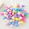 Cuentas de ábaco de rueda de macarrón, cuentas con forma de flor, cuentas cuadradas, cuentas sueltas, cuentas acrílicas para ensartar DIY, dijes para bolsos, llaveros, accesorios para pulseras