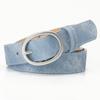 Nova Moda Casual Oval Liga Cinto Feminino All-match Jeans Simples PU Estudante Cinto Decorativo Cinto Feminino
