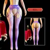 Meias arrastão divertidas com padrão borboleta, cinta-liga integrada, meias arrastão femininas, meia-calça sexy, collant sedutor, meias para atacado WK91