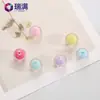 Fornecimento direto da fábrica pulseira de contas redondas transparentes coloridas 10mm pulseira DIY joias infantis acessórios de joias acrílicas
