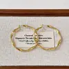 Pendientes de Aro Grandes Exquisitos Chapados en Oro con Aguja de Plata S925 para Mujer, con un Estilo de Gama Alta, Minimalista, Elegante y Genial