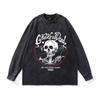 Edward Waltz American Star Camiseta Street Hip-Hop Trendy Marca Retro Impresso Desgastado Lavado Cross-Border Solto Mangas Compridas
