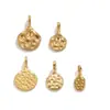 Accesorios de Joyería Chapados en Acero Inoxidable 18K Colgantes Ovalados Accesorios para Collares Hechos a Mano DIY Colgantes de Joyería Venta al por Mayor