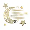 JM844 Espejo Acrílico Transfronterizo Luna Hueca y Estrella Sala de Estar Dormitorio Comedor Decoración del Hogar Pegatinas de Pared Autoadhesivas