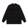 FOG FEAR OF GOD Carta americana marca de moda de rua top casual camisa de fundo solto camiseta masculina e feminina de manga comprida