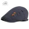 Gorra Hombres Primavera Verano Otoño Nueva Boina de Algodón Mujeres Gorra de Visera Retro Británica Estilo Universitario Sombrero de Moda