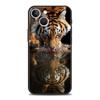 Funda para iPhone 15 con diseño de tigre, león y bestia