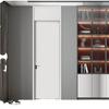 Puerta de Dormitorio Madera Maciza Compuesta Traje Aislamiento Acústico Pintura Puerta Hogar Estilo Crema Francés Silenciosa Entrada Lujo Simple Puerta