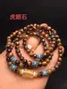 Pulseira de Ágata com Mantra de Seis Palavras Estilo Étnico, Pulseira-Colar de Múltiplas Camadas com 108 Contas, Produto Popular para Atrações Turísticas