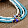 Collar de Cuentas Turquesas de Venta Caliente Europeo y Americano Joyería para Mujeres, Versátil Gargantilla de Vidrio Colorida, Comercio Exterior Transfronterizo al Por Mayor