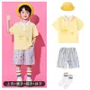 Traje de porrista para el Día del Niño para estudiantes de primaria, conjunto de uniforme de clase para el día del deporte escolar, disfraz de lunares con falda corta para jardín de infantes