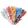 Arranjo de flores eternas folha laranja com ramos de folhagem, materiais florais DIY com toque de alta qualidade, atacado de fabricante de Yunnan, decoração de flores eternas