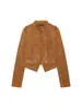 Novedades de otoño para mujer transfronterizas: Chaqueta corta de manga larga, cuello alto, con botones, a la moda, estilo americano 4344654