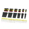 Conector à prova d'água para carro HID, plugue macho e fêmea AMP, série 1.5, conector 1 2 3 4 5 6 furos, acessórios
