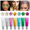 Gel Flash Gel Gel Lantejoulas Maquiagem Olhos Sereia Flash Corporal Patch Performance Infantil Facial Lantejoulas Grandes Maquiagem de Palco