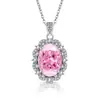 Collar Reina de Flor de Hielo Cortada con Piedra Preciosa de Colores Más Vendido en Tiktok con Colgante de Diamante de Alto Carbono Padparadscha para Transmisión en Vivo Dropshipping
