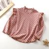 Camiseta de manga larga para niños otoño e invierno nueva terciopelo alemán niñas capa base ropa coreana niñas floral ropa infantil al por mayor
