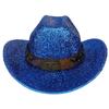 Cross-border Novo Glitter Chapéu De Cowboy Halloween Preto Ouro Prata EVA Composto Chapéu De Cowboy Cabeça De Gado Acessórios