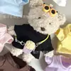Camiseta de color liso, ropa para muñecos de 10 cm de peluche, ropa de manga corta de 14 cm. Venta al por mayor de ropa para colgantes y muñecos de Palm Dog