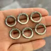 Cuentas Espaciadoras Anillo Corredizo Forma de Dragón Plateado Viejo de Shanxi Contenido de Plata al 30% Accesorios para Joyería DIY