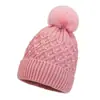 Nuevo Gorro de Punto Grueso Forrado de Polar para Invierno para Mujer, Circunferencia de Cabeza Grande, Adelgazante de Rostro, Protector de Orejas con Pompón, Moderno