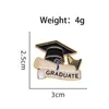 Broche Creativo Forma de Birrete de Licenciatura Temporada de Graduación Estudiantil Colgante Pequeño Decoración para Abrigo Mochila Insignia de Metal Venta al por Mayor