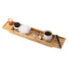 Estante de Bambú para Tina Estante de Almacenamiento Bandeja Multifuncional para Baño Spa Soporte Tina Tina Baño Tina Soporte