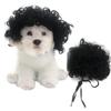 Peluca para mascotas, peluca para perros, suministros transfronterizos para mascotas, joyas para mascotas de Halloween, peluca de gato de pelo rizado y liso.