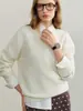 Suéter de Punto de Lana 100% Australiana, Cuello Redondo, Otoño Brillante, Multicolor, Holgado, Suave y Esponjoso, para Mujer