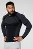 YOUNGLA Nova Roupa Fitness Treinador Esportiva Camiseta de Manga Longa Masculina Justa Alta Elasticidade Roupas de Treinamento Roupa Fitness