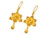 Aretes de pavo real de pantalla abierta de oro arena, moda para mujer, temperamento simple, gota para la oreja, oro simulado, aretes de gancho para la oreja, venta al por mayor