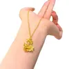 Collar de Pez Dorado Chapado en Oro Latón Cepillado Estilo Tendencia Nacional Cadena para Clavícula de Pez Pequeño de Lujo Ligero Que No Se Desvanece Fácilmente