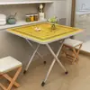Mesa dobrável Mesa de jantar doméstica Aluguel de casa Sala de jantar Mesa pequena Dormitório Barraca portátil ao ar livre Mesa quadrada simples