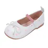 Zapatos Infantiles Redondos Antideslizantes Resistentes al Desgaste de Moda Elegantes 2026 Nuevo Estilo Zapatos de Princesa para Niñas Zapatos de Piel Suela Suave