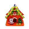 Cabaña Navideña Kit de Materiales Creativos Hechos a Mano para Niños DIY para Hacer Adornos Estéreo Decoraciones Navideñas No Tejidas